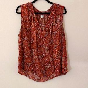 Old Navy Paisley Top, XL